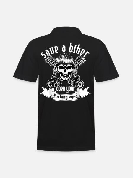 Biker Skull Motors Rally - Men's Polo Shirt - black