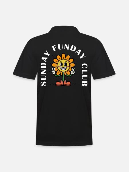 Sunday Funday Club – Retro Comic - Men's Polo Shirt - black