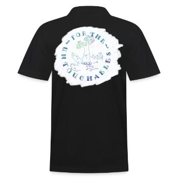 SHARKYS OLDHOUSE untouchables - Männer Poloshirt - Schwarz - Hinten - Kai (181cm)