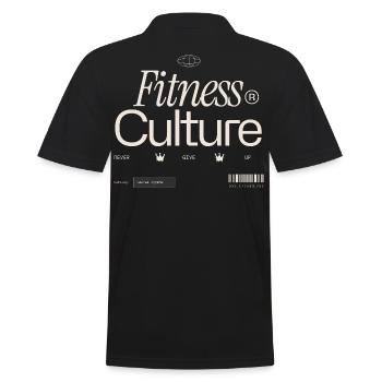 La culture du fitness n’abandonne jamais les fautes de frappe streetwear - Polo Homme - noir - Dos - Kai (181cm)