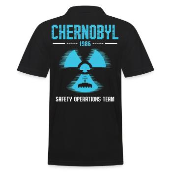 Équipe d’opérations de sécurité de Tchernobyl - Tchernobyl drôle - Polo Homme - noir - Dos - Kai (181cm)