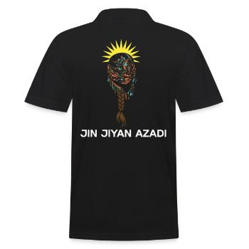 Jin Jiyan azadi - frauen leben freiheit - Männer Poloshirt - Schwarz - Hinten - Kai (181cm)