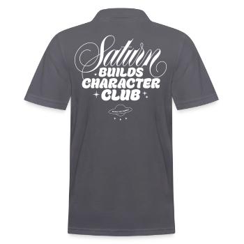 Saturn formt Charakter Club - Männer Poloshirt - Anthrazit - Hinten - Nico (186cm)
