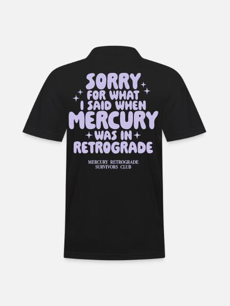 Mercury Retrograde Survivors Club - Men's Polo Shirt - black