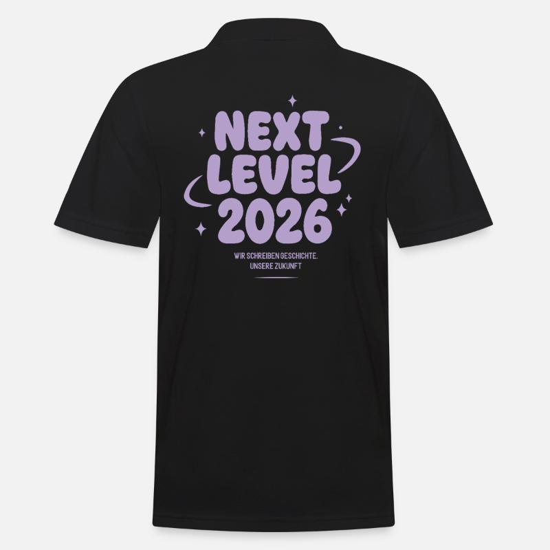 Next Level 2026 – Wir schreiben Geschichte - Männer Poloshirt - Schwarz