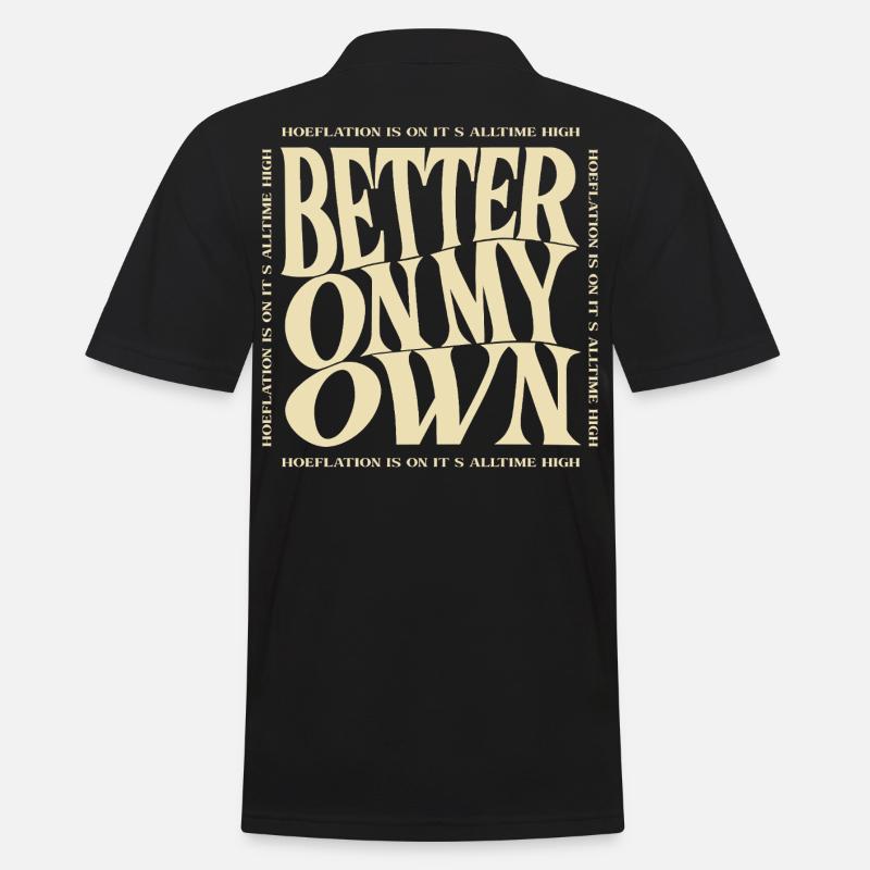 Better on my own - Männer Poloshirt - Schwarz