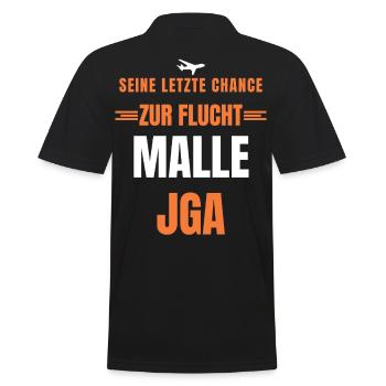 Junggesellenabschied Gruppen Outfit Mallorca JGA - Männer Poloshirt - Schwarz - Hinten - Kai (181cm)
