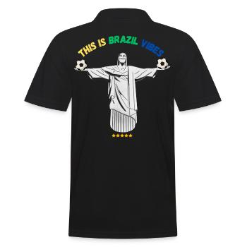 Brazil Football Vibes – Style Supporter - Polo Homme - noir - Dos - Kai (181cm)