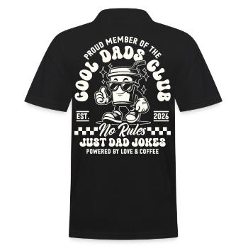 Club des Pères Cool - Cadeau Papa 2026 - Polo Homme - noir - Dos - Kai (181cm)