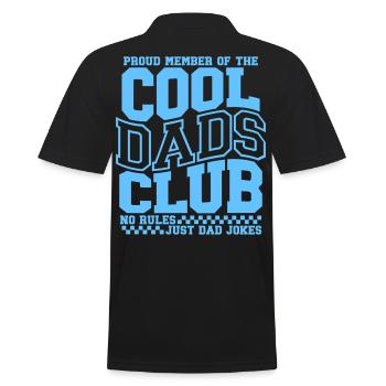 Cadeau de papa pour la fête des pères - Club des papas cool - Polo Homme - noir - Dos - Kai (181cm)