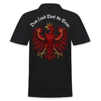 Tiroler Adler Rot Majestätisch - Männer Poloshirt - Schwarz - Hinten - Kai (181cm)