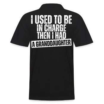 Be in Charge Then I Had A Daughter Funny dad - Men's Polo Shirt - black - Back - Kai (181cm)
