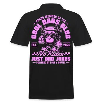 Club des papas cool Fête des pères 2026 cadeau - Polo Homme - noir - Dos - Kai (181cm)