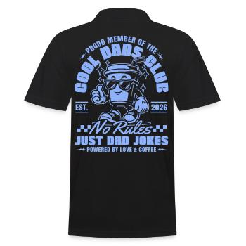 Club des Papas Cool - Fête des Pères Cadeaux 2026 - Polo Homme - noir - Dos - Kai (181cm)