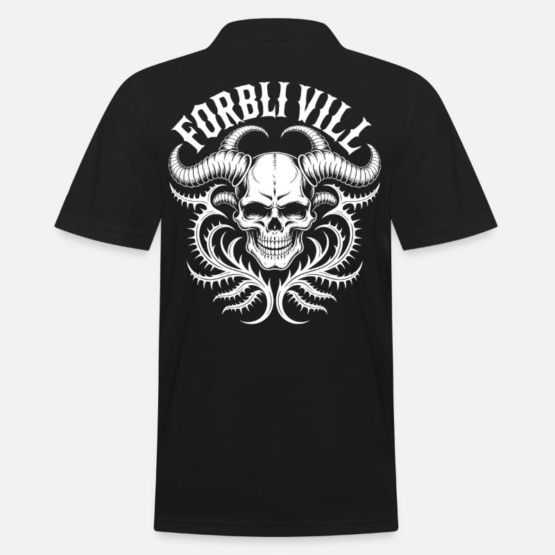 Gorblin Villa Schädel - Männer Poloshirt - Schwarz