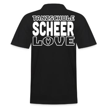 SCHEER Love 2026 - white - Männer Poloshirt - Schwarz - Hinten - Kai (181cm)