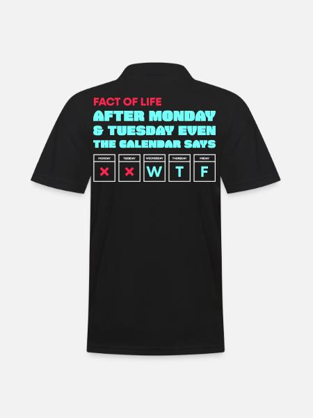 Calendar Says WTF - Men's Polo Shirt - black