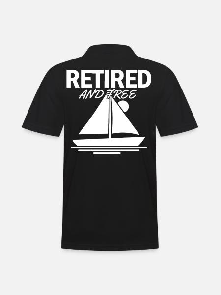 Rentner Segelboot - Männer Poloshirt - Schwarz