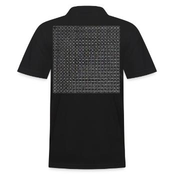 tables de multiplication, nombres, école, apprentissage, net, mathématiques - Polo Homme - noir - Dos - Kai (181cm)