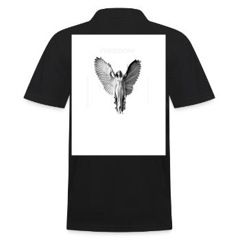 Freedom - Men's Polo Shirt - black - Back - Kai (181cm)