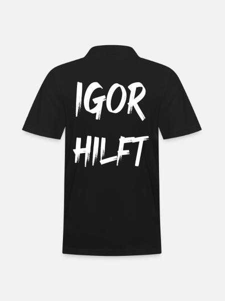 Igor hilft - Männer Poloshirt - Schwarz