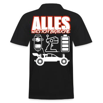 Alles Was Ich Brauche – RC Auto Basics - Männer Poloshirt - Schwarz - Hinten - Kai (181cm)