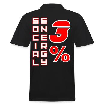 Énergie sociale 3 % - Boldi Graphics - Polo Homme - noir - Dos - Kai (181cm)