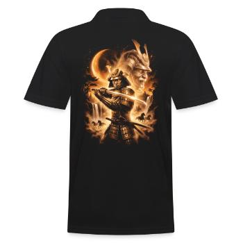 Nuit de braises de samouraï au clair de lune - Polo Homme - noir - Dos - Kai (181cm)