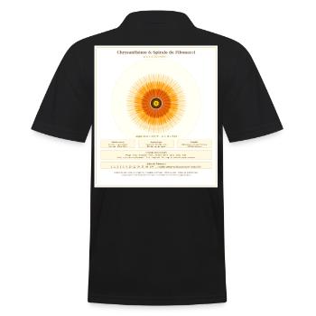 Chrysantème et Spirale de Fibonacci - Polo Homme - noir - Dos - Kai (181cm)