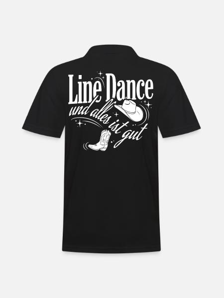 Line Dance Love - Men's Polo Shirt - black