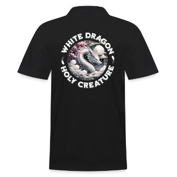 Dragon Blanc : Créature Sacrée - Polo Homme - noir - Dos - Kai (181cm)