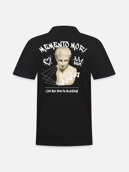 Memento Mori Streetwear - Männer Poloshirt - Schwarz