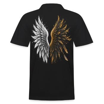 B-Angel Wings - Men's Polo Shirt - black - Back - Kai (181cm)