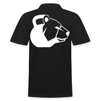 Dynamique du logo graphique Bear Kettlebell - Polo Homme - noir - Dos - Kai (181cm)