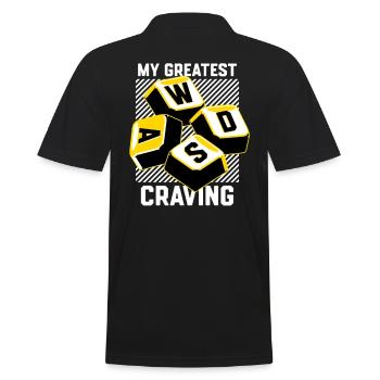 PC gaming Tastatur WASD - Männer Poloshirt - Schwarz - Hinten - Kai (181cm)