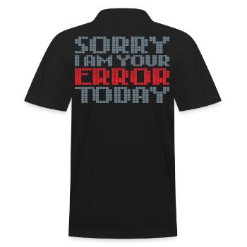 ERROR - Männer Poloshirt - Schwarz - Hinten - Kai (181cm)