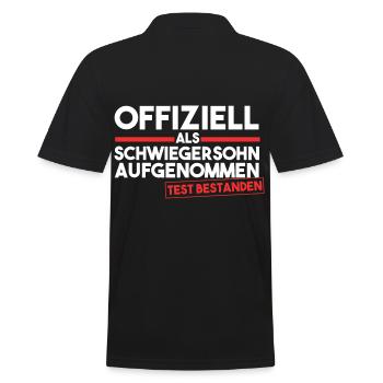 Schwiegersohn - Männer Poloshirt - Schwarz - Hinten - Kai (181cm)