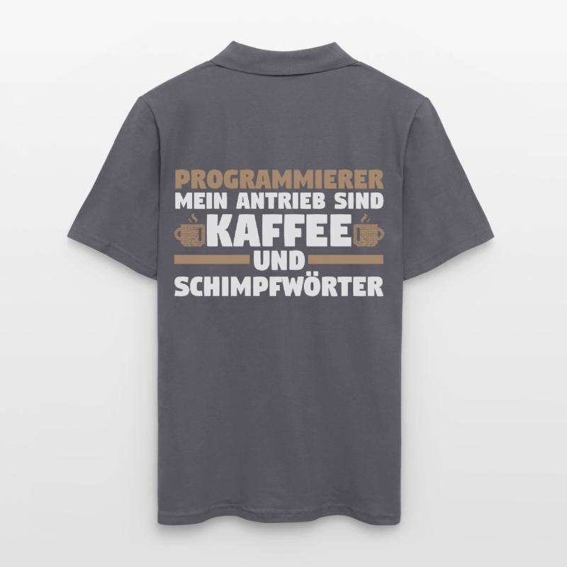 Programmieren Entwickler Coder Kaffee Programmiere Männer Poloshirt