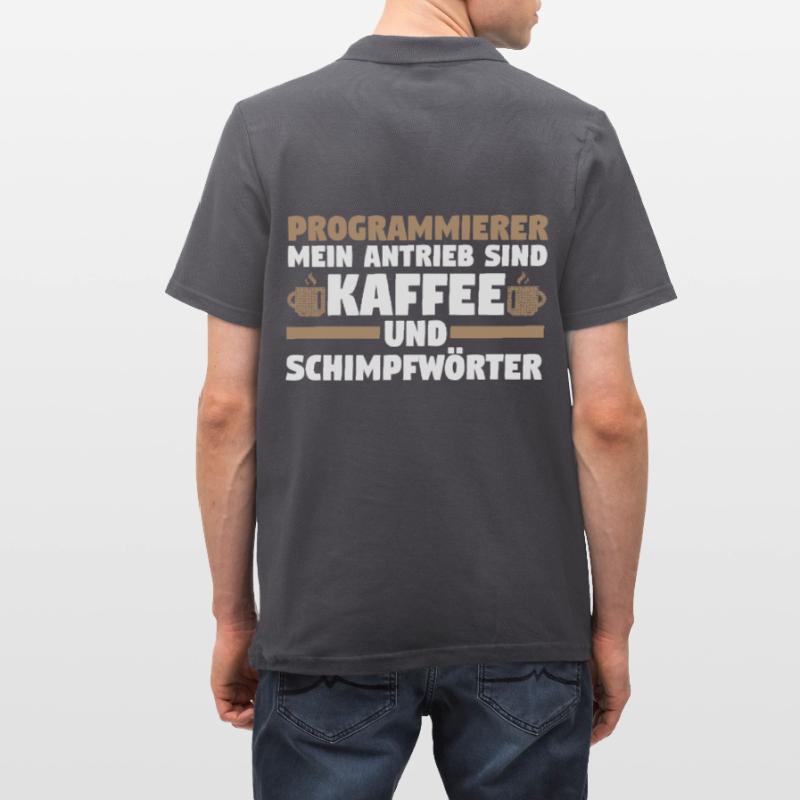 Programmieren Entwickler Coder Kaffee Programmiere Männer Poloshirt