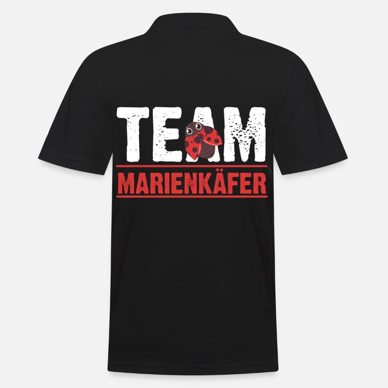 Marienkäfer - Männer Poloshirt - Schwarz