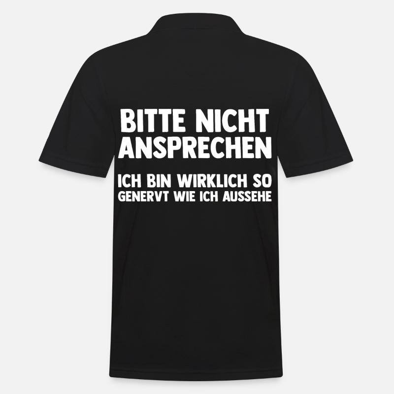 Bitte Nicht Ansprechen - Männer Poloshirt - Schwarz