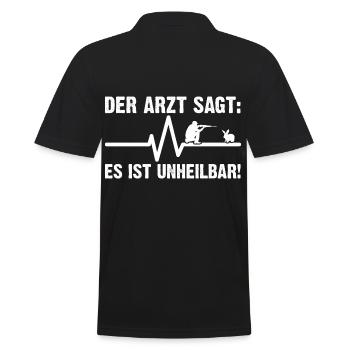 Hasenjäger Hasenjagd Kaninchenjagd Jäger - Männer Poloshirt - Schwarz - Hinten - Kai (181cm)