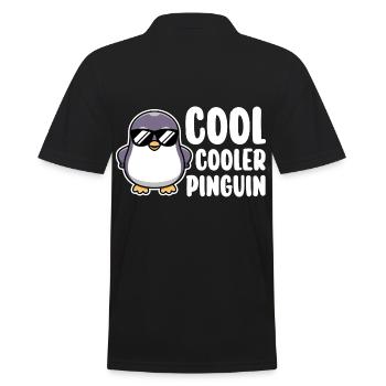 Pinguin - Männer Poloshirt - Schwarz - Hinten - Kai (181cm)