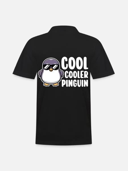 Pinguin - Männer Poloshirt - Schwarz