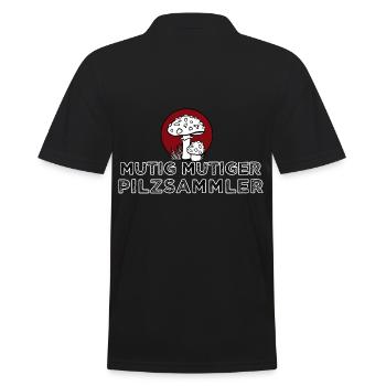Cueilleurs de champignons à la recherche de champignons - Polo Homme - noir - Dos - Kai (181cm)