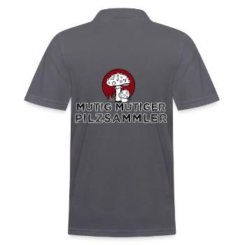 Cueilleurs de champignons à la recherche de champignons - Polo Homme - charbon - Dos - Nico (186cm)