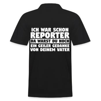 Journalistik Journalist Reporter - Männer Poloshirt - Schwarz - Hinten - Kai (181cm)