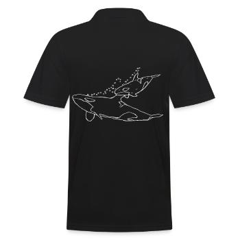 Orca - Männer Poloshirt - Schwarz - Hinten - Kai (181cm)