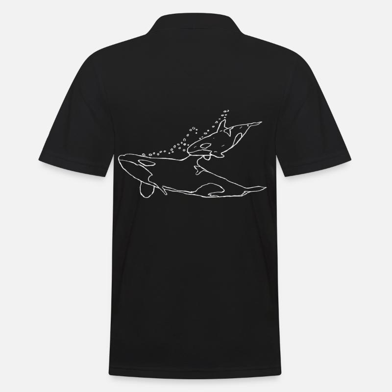 Orca - Männer Poloshirt - Schwarz