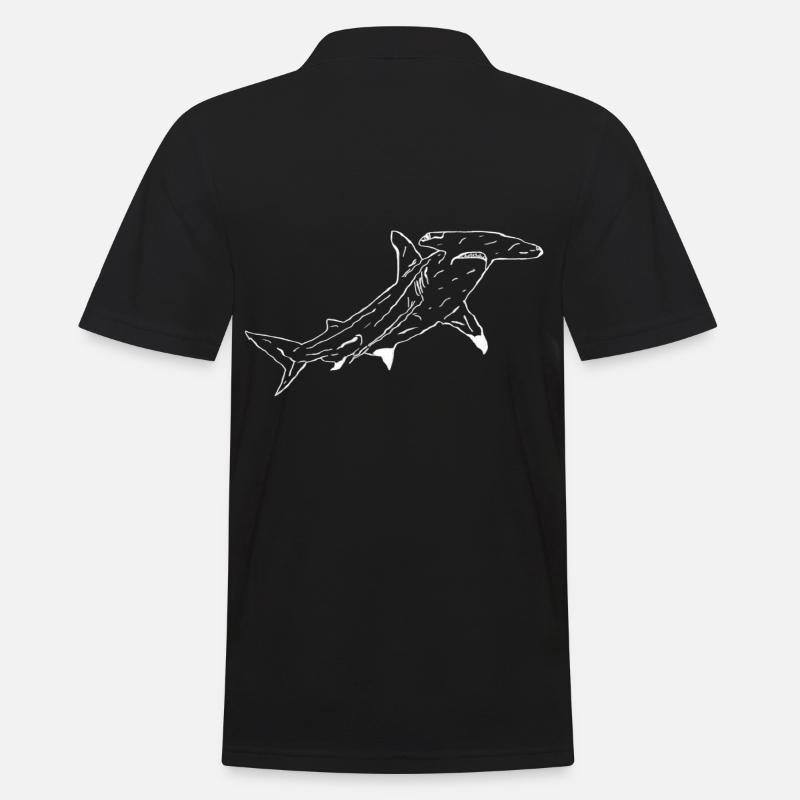 Hammerhai - Männer Poloshirt - Schwarz